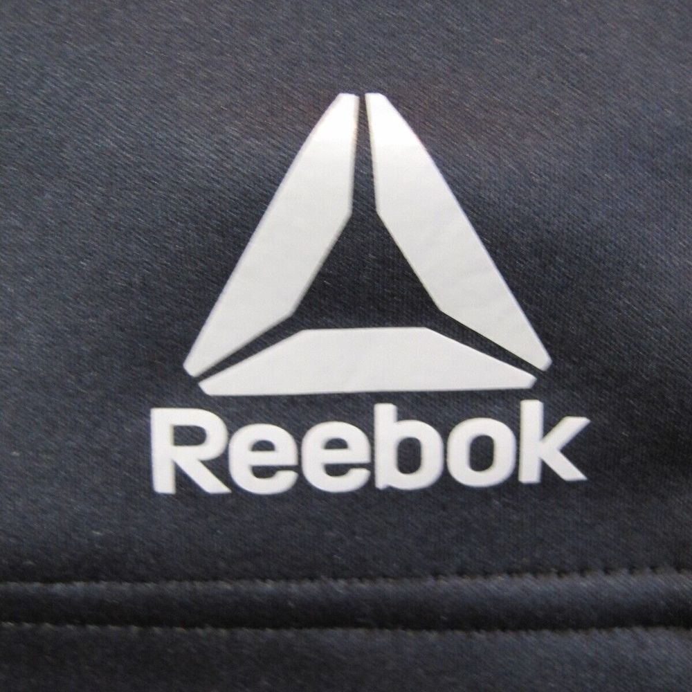 Men's‎ Medium Reebok Black 1/2 Zip Athletic Long Sleeve Shirt / Pullover - Picture 4 of 5